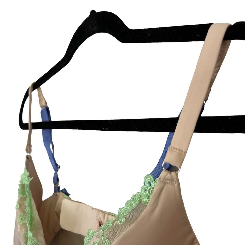 IN LOVE WITH PP PRETTY POLLY Nude Beige Underwire Lightly Lined Bra Lace sz 38C - Picture 5 of 16